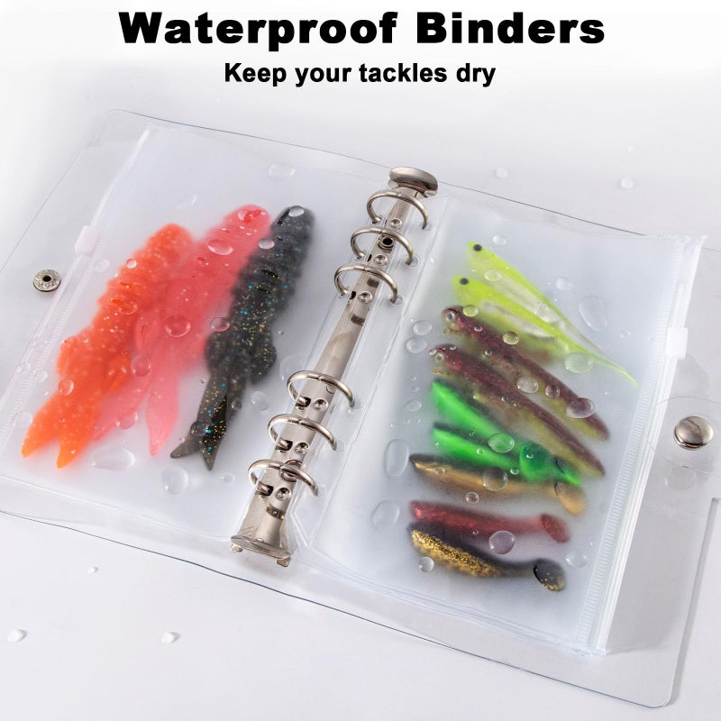 Dr.Fish Bait Binder Bags Worm Wallet Binders Travel Portable Compact Tackle Storage for Soft/Hard Baits, Leaders, Lines, Rigs Size - Image 5